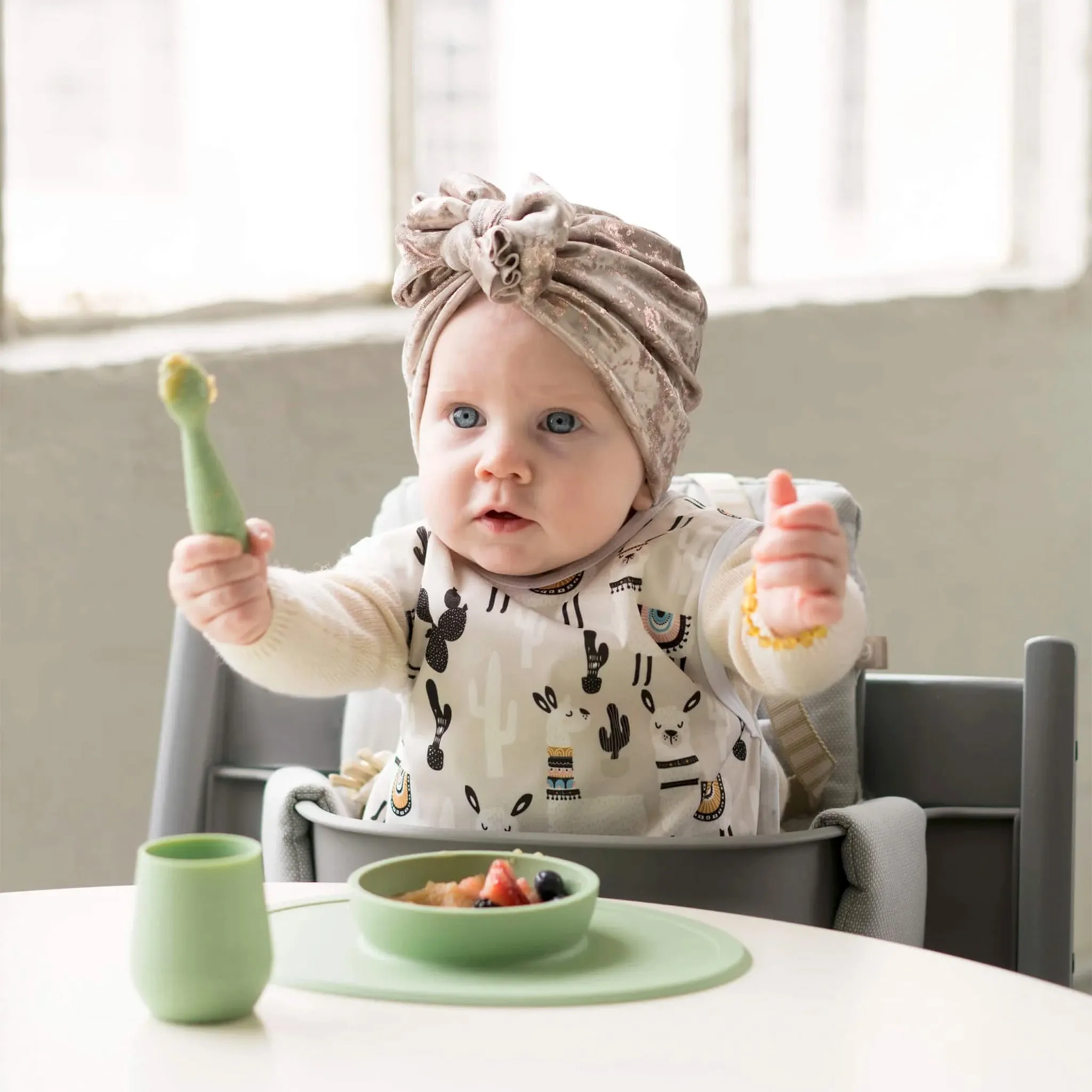 EZ PZ Fun Cuillères Tiny Spoon Paquet de 2 - Sauge