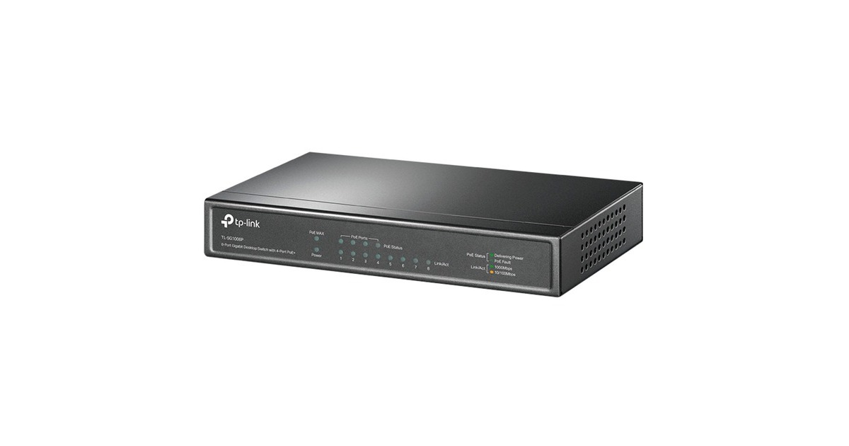 TP-LinkTL-SG1008P switch  (Zwart, PoE)