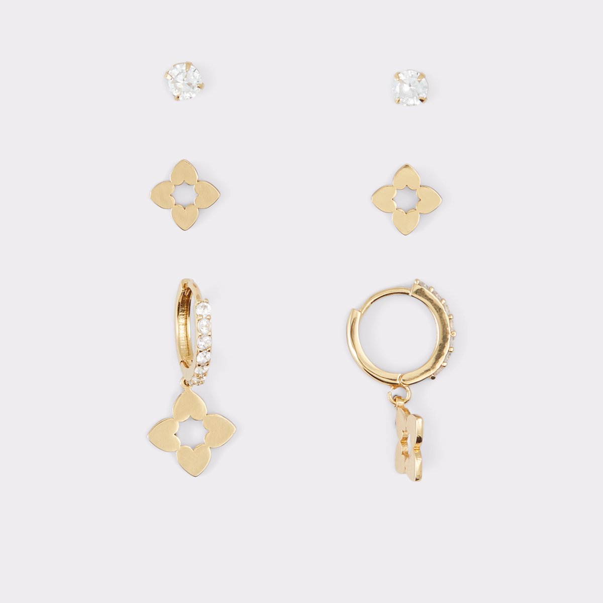 Laladar Gold-Clear Multi Women Earrings