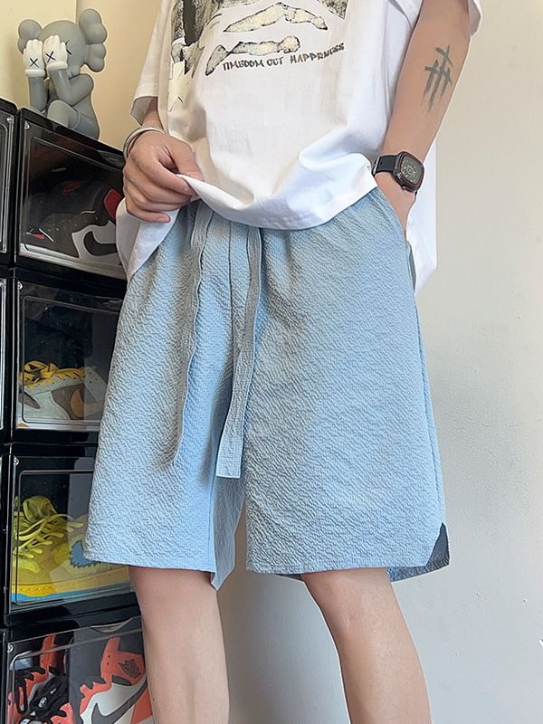 Obikan - Mid Rise Plain Shorts