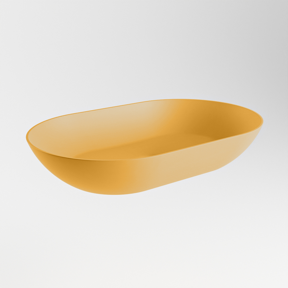 Mondiaz Onni Solid Surface waskom 55x35cm ocher