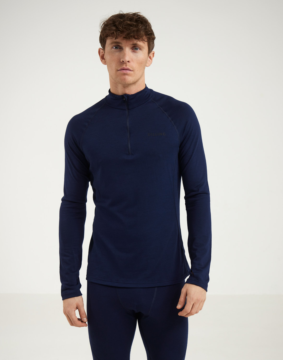 Shirt met halve rits van merinowol voor heren - Gratis