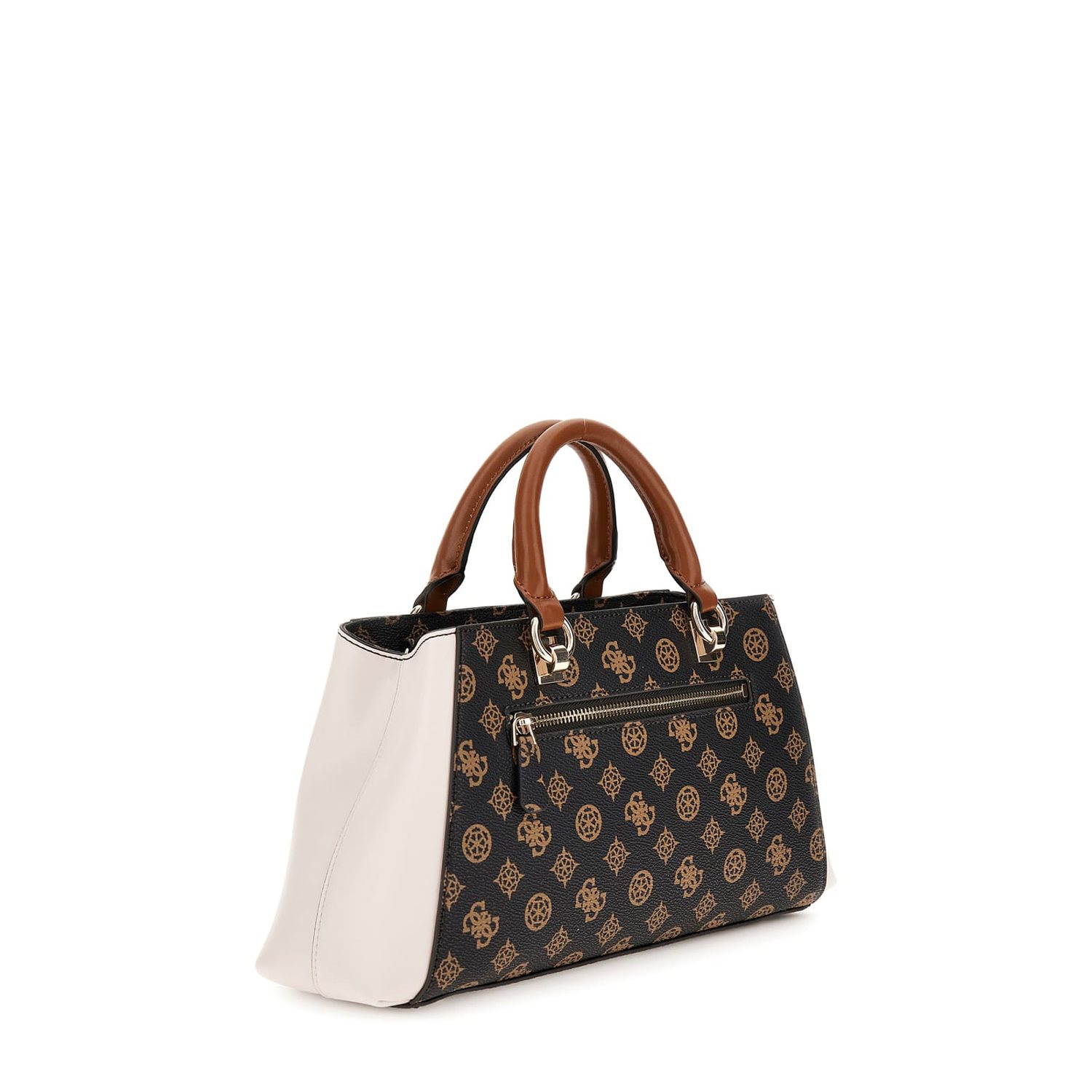 Guess Evelune Girlfriend Satchel mocha logo multi