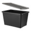 Oppbevaringsboks med lokk 60 l 58x39x34 cm