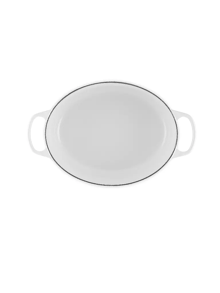 LE CREUSET Ovaler Bräter aus Gusseisen Signature 31cm White weiss