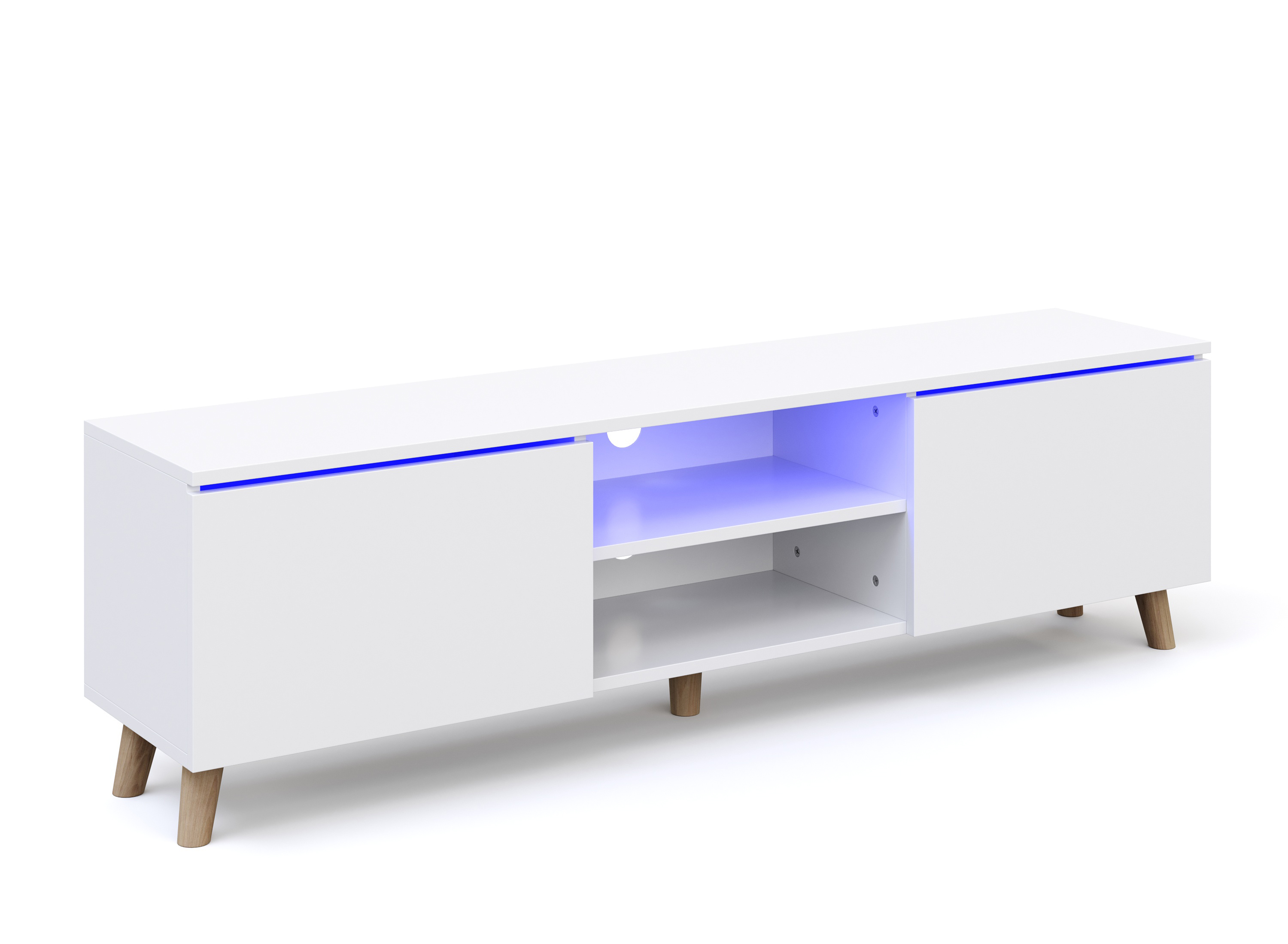 TV Möbel LED ANISTON weiss