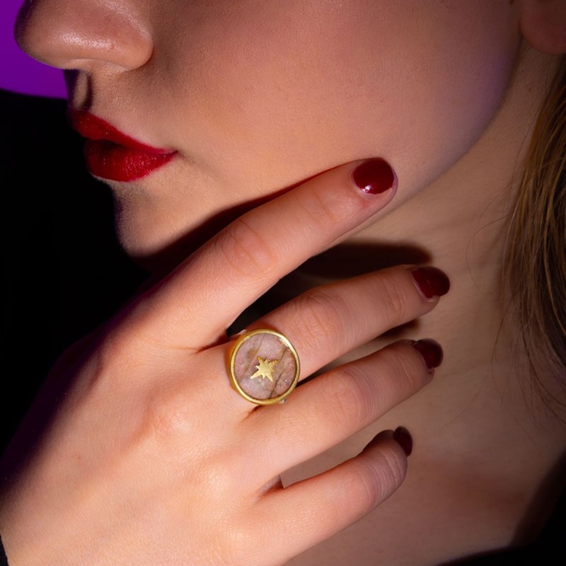 Bague Reine labradorite