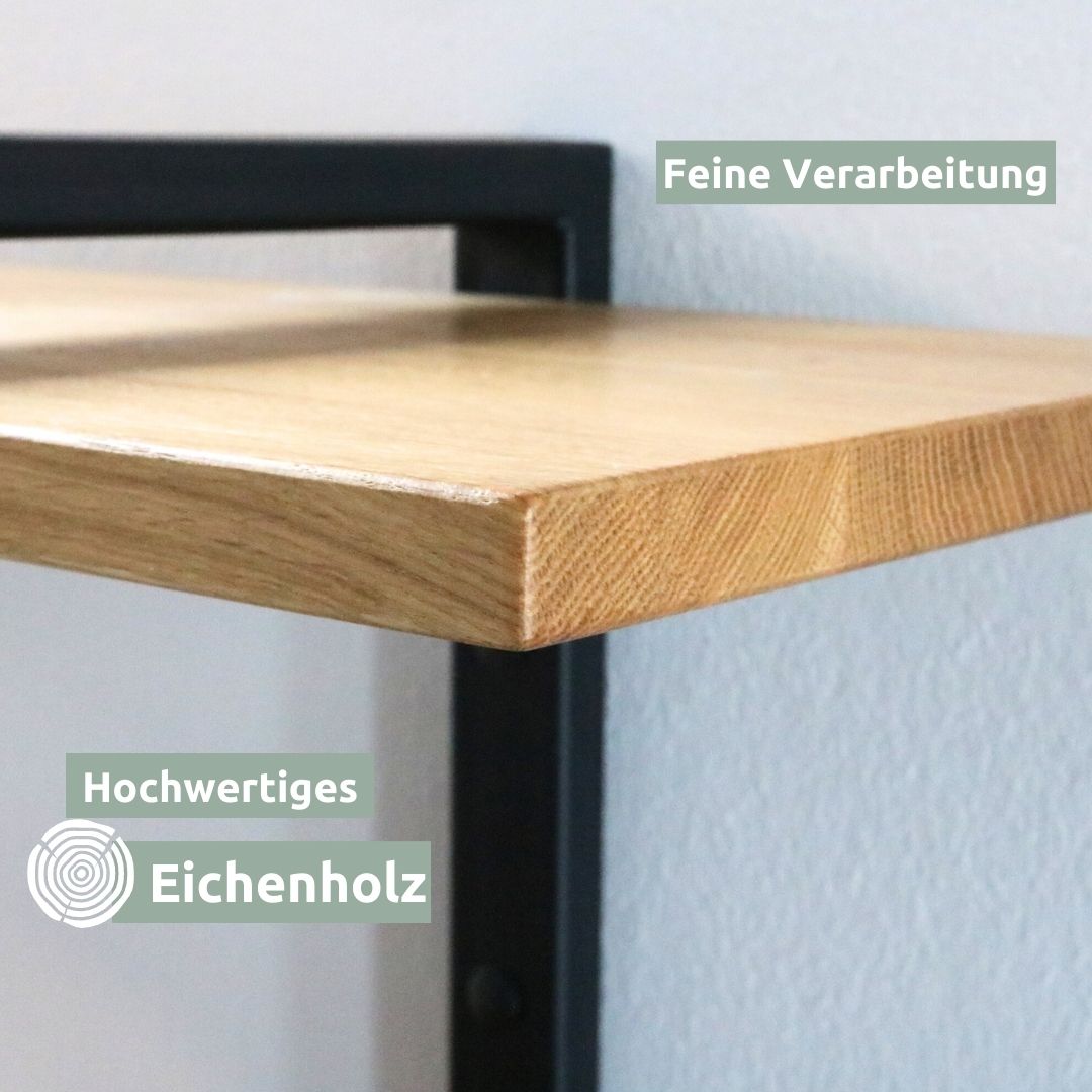holz4home® Regal aus Eiche I Wandmontage | Natur