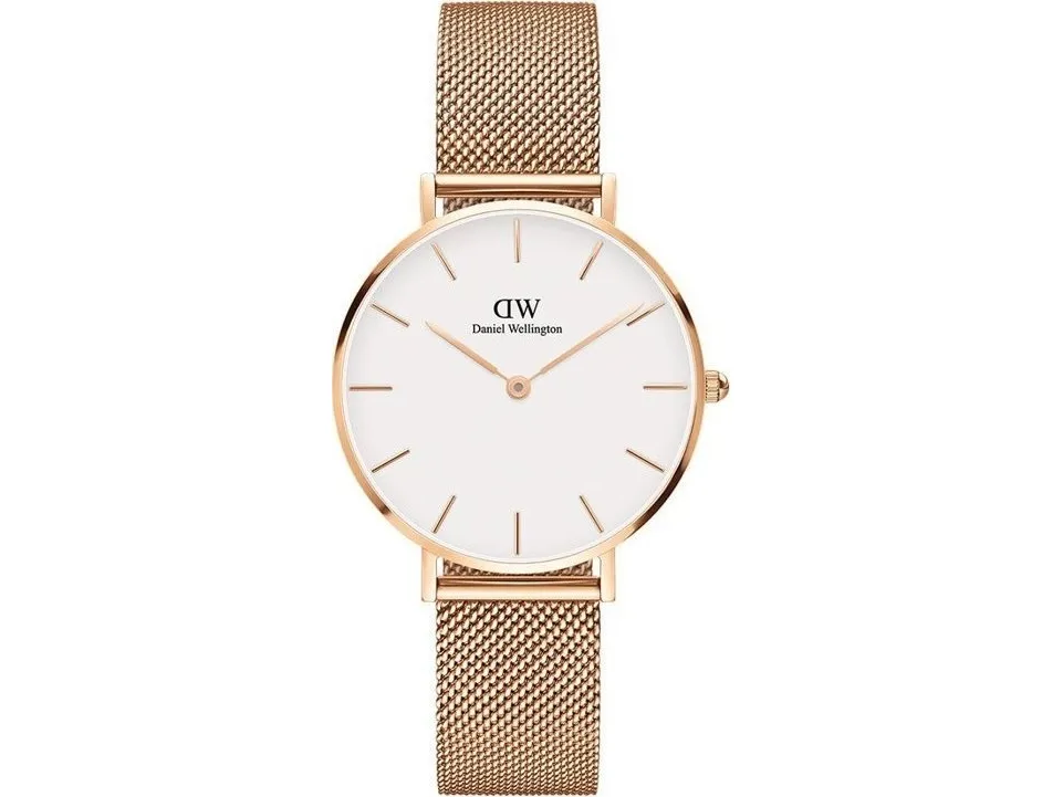 Daniel Wellington Classic Petite Melrose - Armbåndsur - kvarts - analog - roseguld - æggeskalshvid