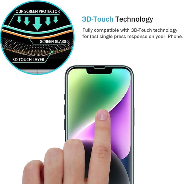 2.5D telefonskærmbeskytter til iPhone 14 2-pak