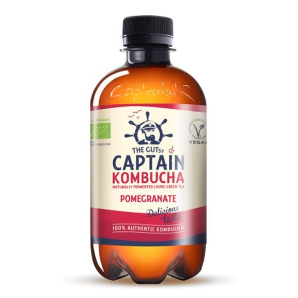 Captain Kombucha Bio Bebida Chá Romã 400Ml