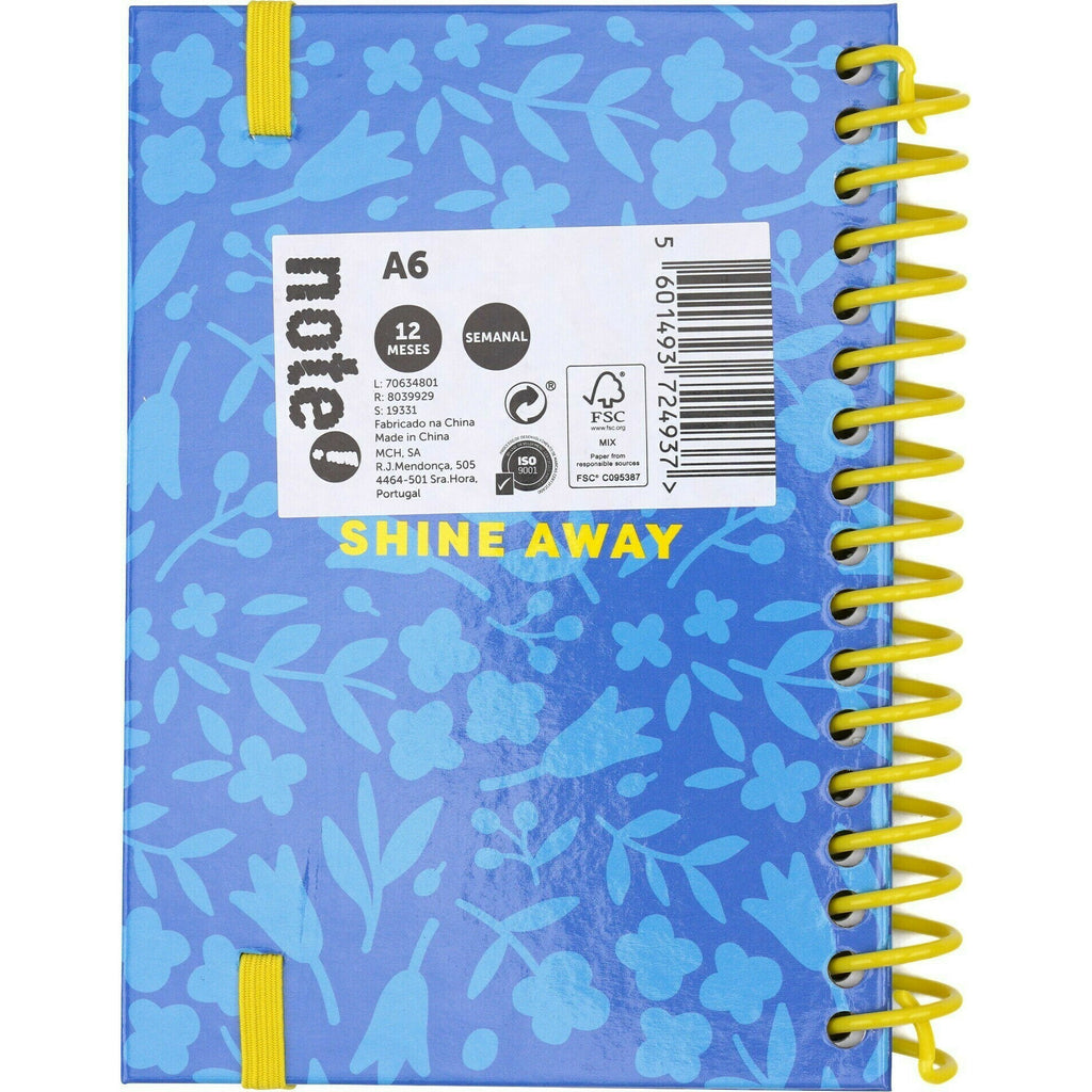 Agenda A6 2025 Espiral Semanal Mood Note! (artigo sortido)