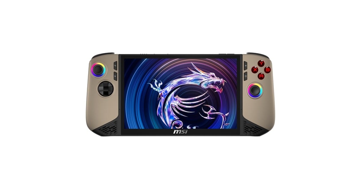MSIClaw 8 AI+ A2VM-007NL handheld game console  (Beige/zwart, 1 TB SSD, Wi-Fi 7, Bluetooth 5.4, Touch, Windows 11 Home, Copilot+)