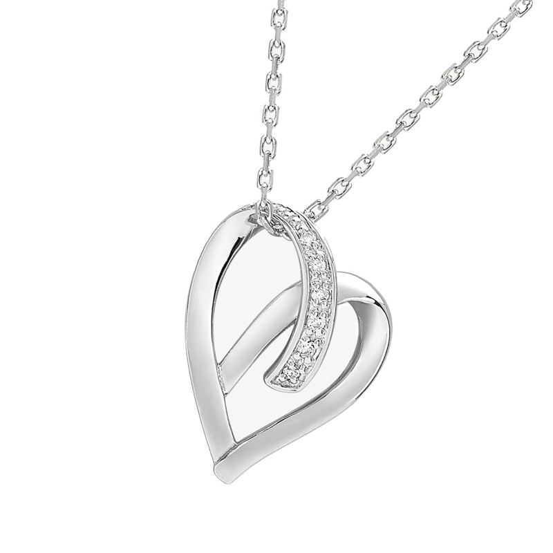 Collier Femme - Or 18 Carats - Diamant 0,02 Carats - Longueur : 42 cm