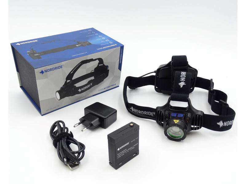 Nordride Stirnlampe Active Pro R Hybrid Schwarz, 640 lm, IP LED Taschenlampe