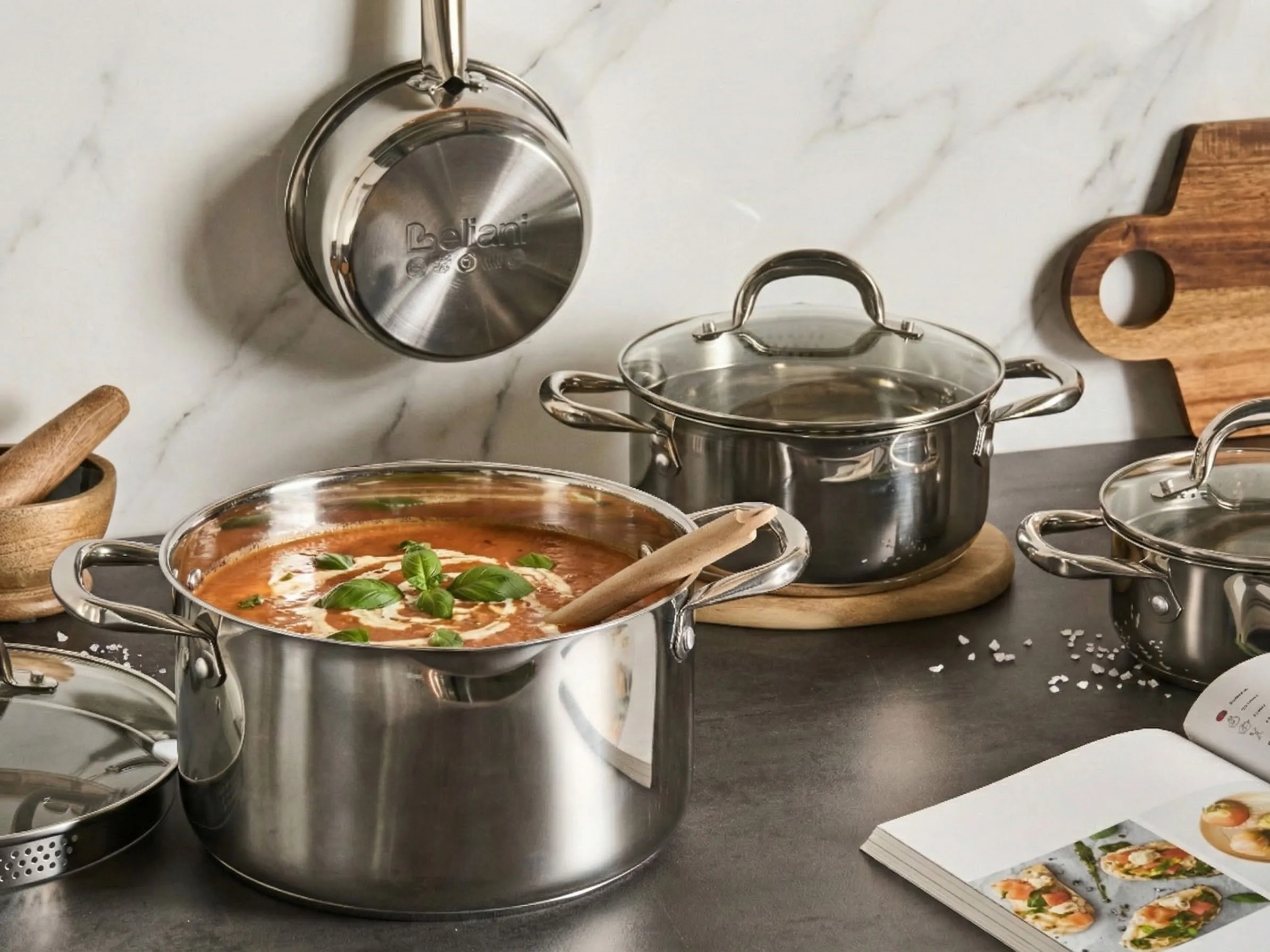 7-delige pannenset PRIMECOOK Roestvrij staal Zilver