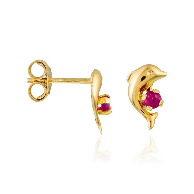Boucles d'oreilles Or jaune  et pierres
