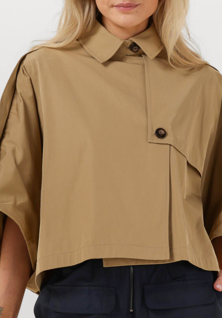 camel co'couture trenchcoats francis crop cape jacket
