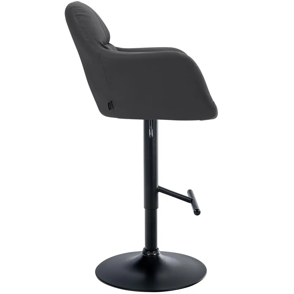 CLP Barkruk Natoma zwart Frame - Kunstleer - zwart
