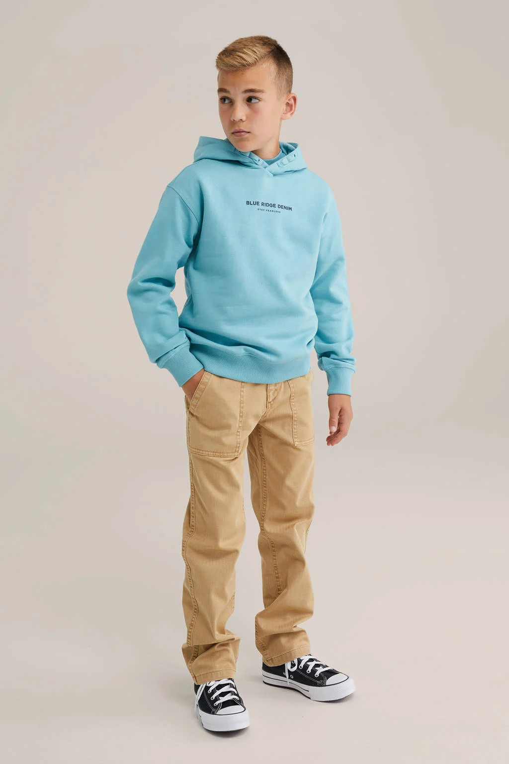 WE Fashion Blue Ridge hoodie blauw