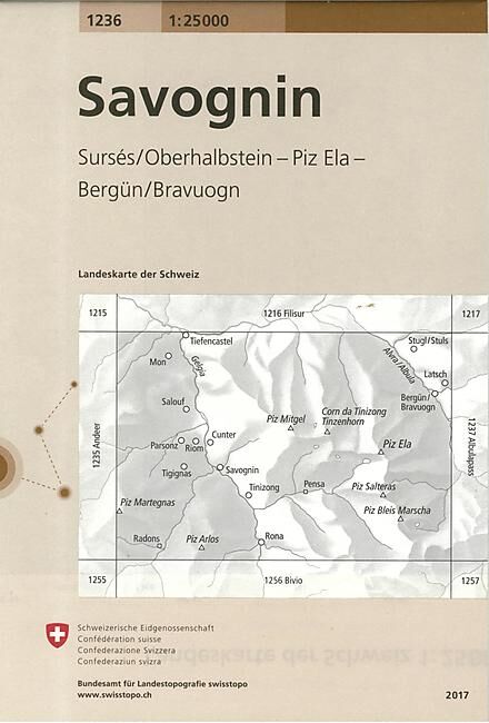 BUNDESAMT - 1236 SAVOGNIN ECHELLE 1 25 000