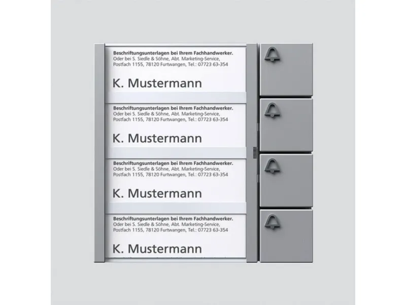 Siedle BTM650-04 - Metallic - Sølv - 2,4 cm - - -20 - 55 °C ( 200035743-00 )
