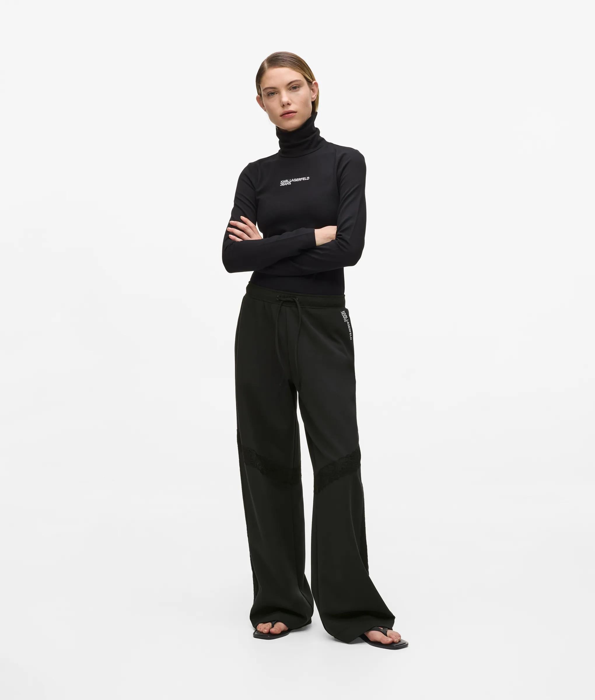 Kanten detail joggingbroek