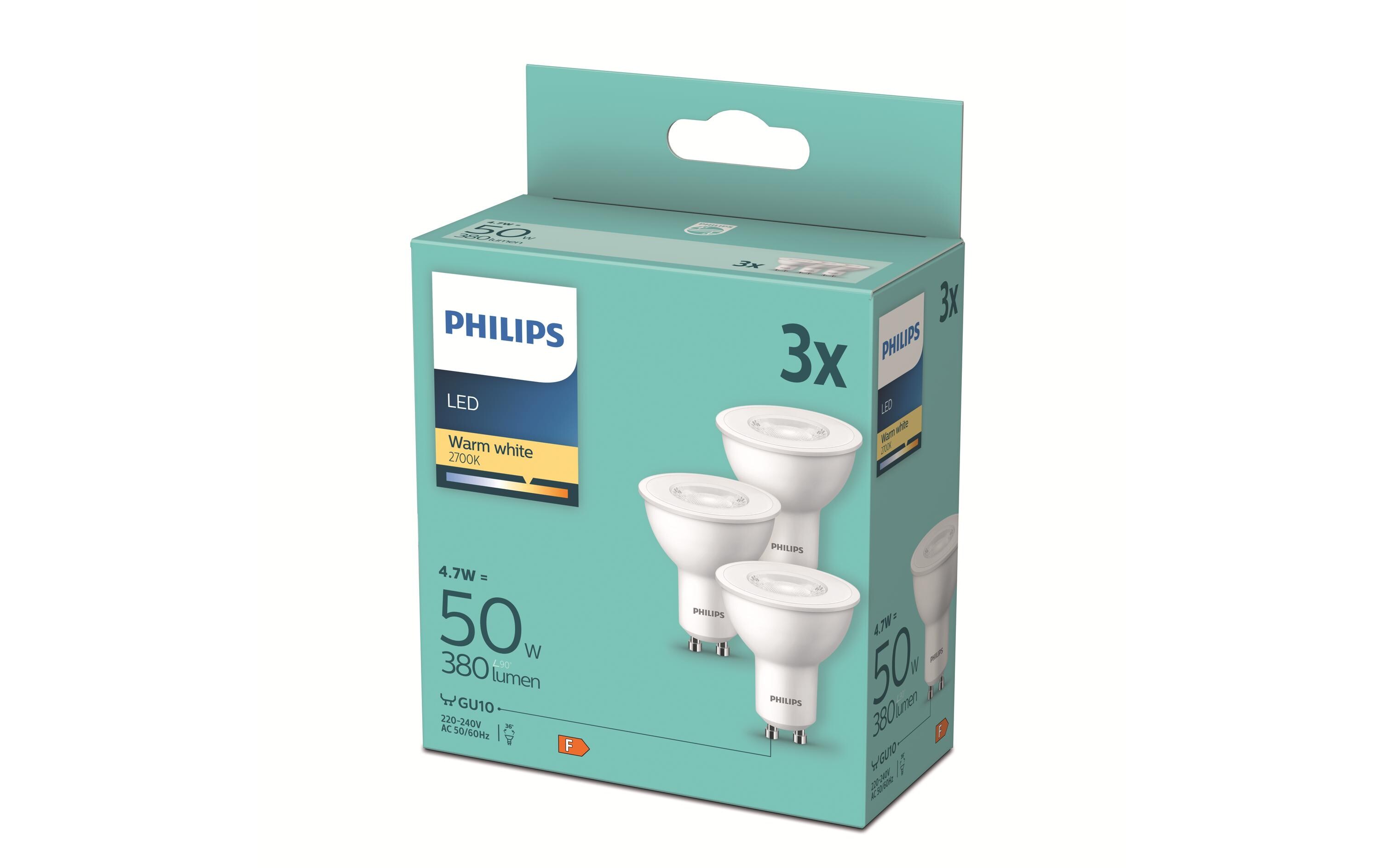 Lampe LED 50W GU10 WW 36D 3PF/8 DISC WarmweissWarmweisses LED-Leuchtmittel MR16 mit mattem Glas