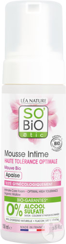 So'Bio Étic Mousse Intime Hypoallergénique Fleur De Mauve Usage Quotidien Bio Flacon Pompe 150ml