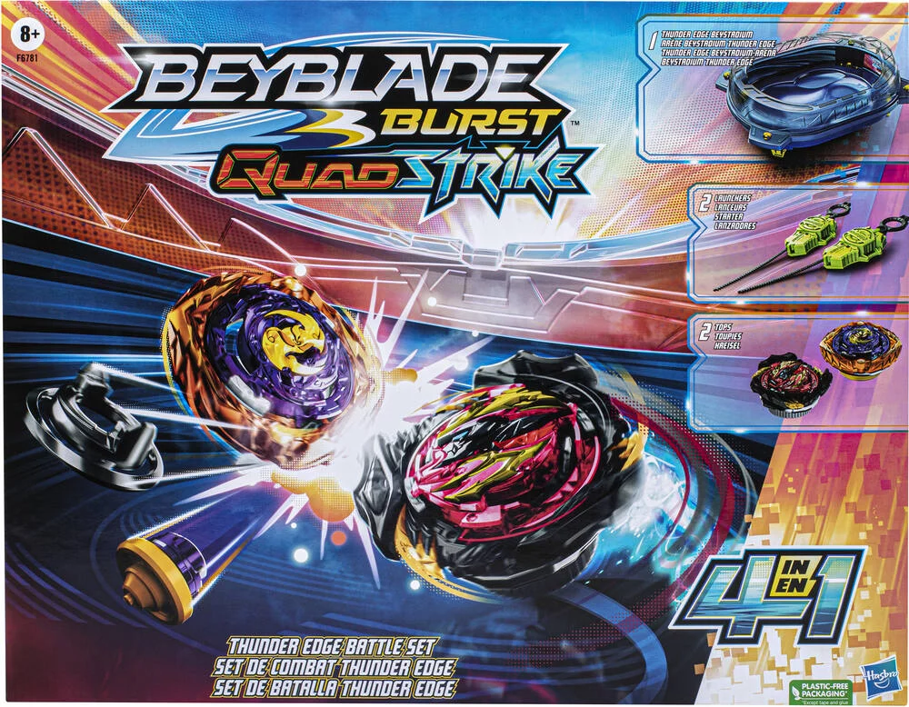 BEYBLADE BURST QUADSTRIKE  SET DE COMBAT  THUNDER BATTLE EDGE