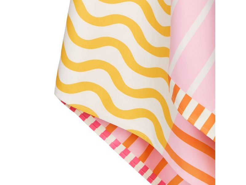 Dock & Bay Strandtuch Lemonade Waves 200 cm x 90 cm, Gelb, Badetuch mit praktischem Stoff-Beutel
