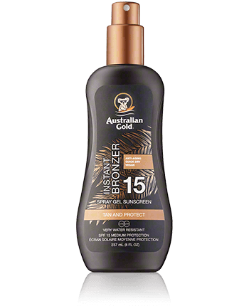 Australian Gold Instant Bronzer Spray Gel Sunscreen SPF 15 237ml