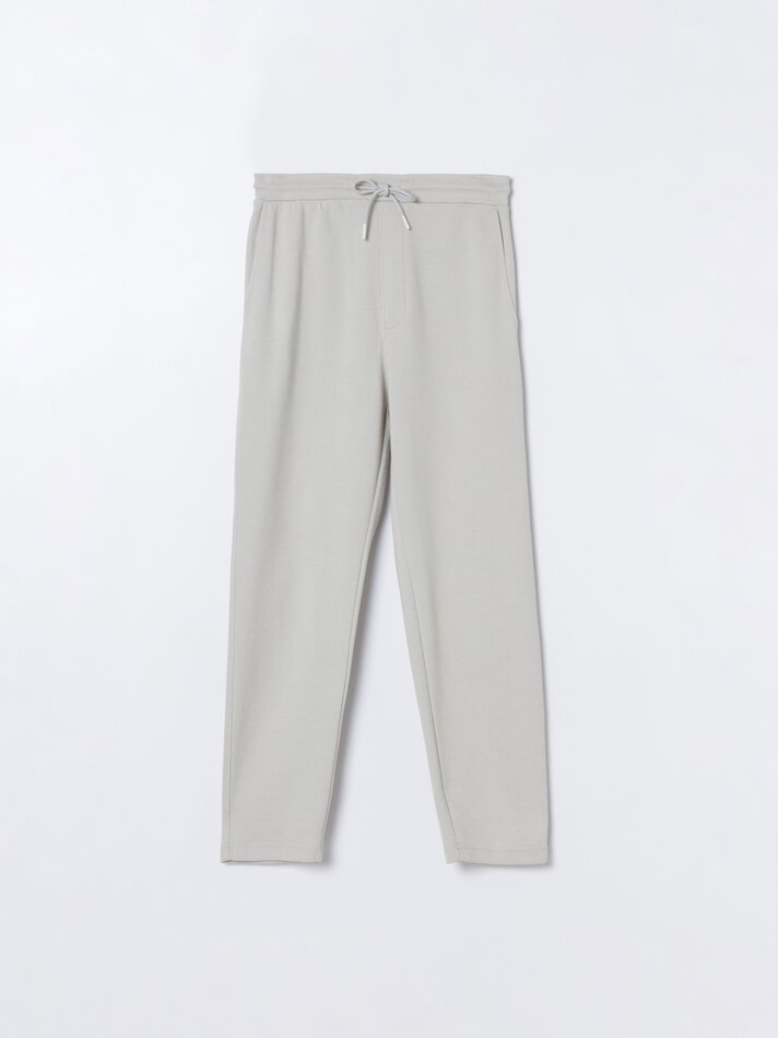 Calça jogger em piqué - Off-white