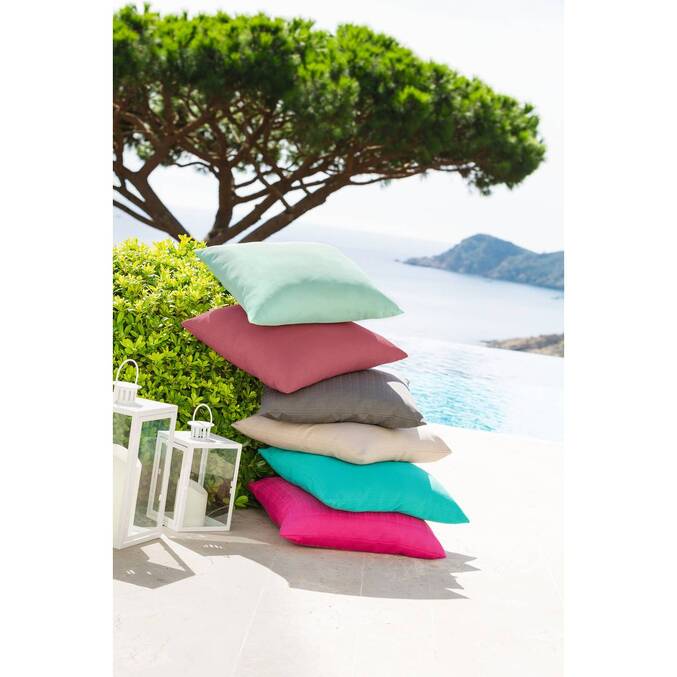 Coussin déco d'extérieur KORAI Ardoise