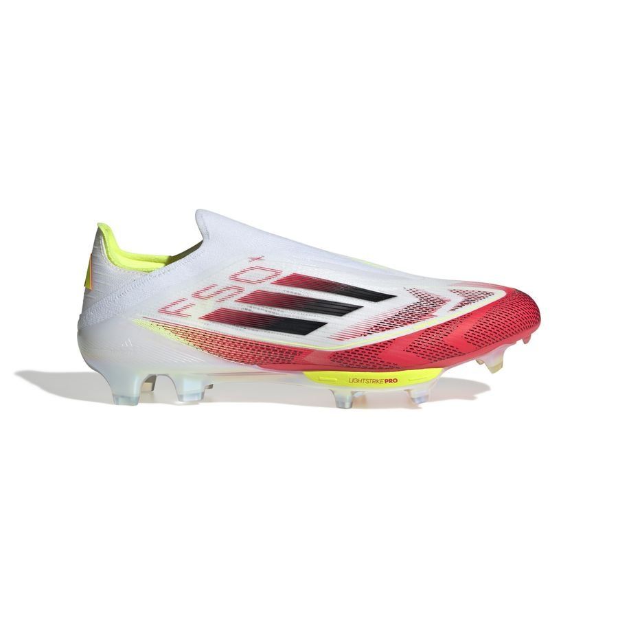 adidas F50   Laceless FG Pure Victory - Blanc/Noir/Jaune
