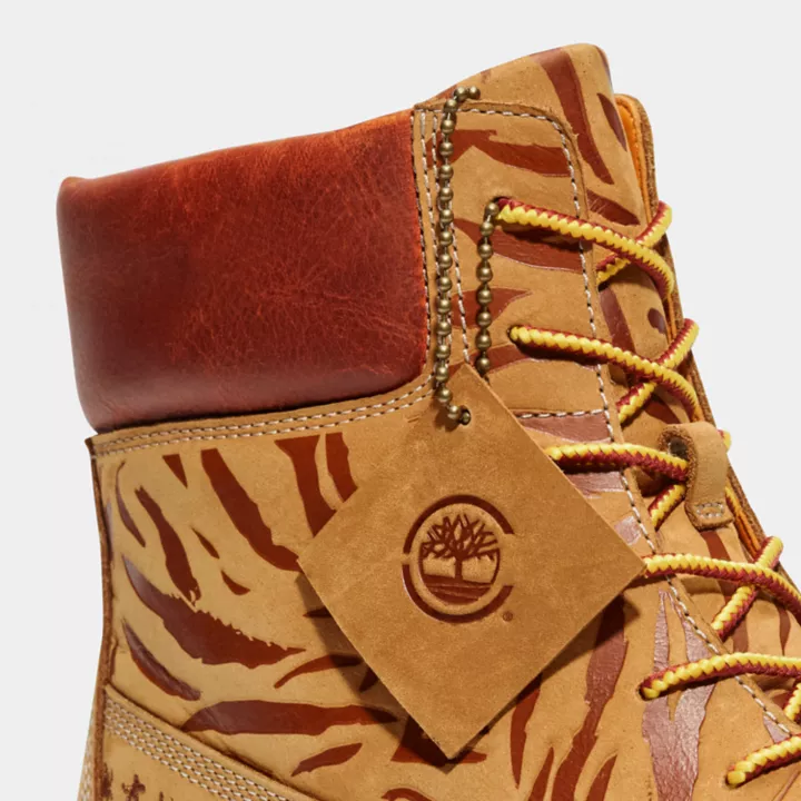Bota Timberland x CLOT Future73 Timberloop de 6 polegadas para homem, na cor amarela.