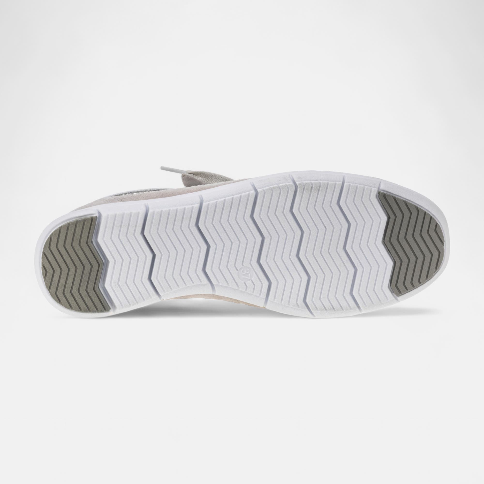 Baskets basses Femme en cuir argent