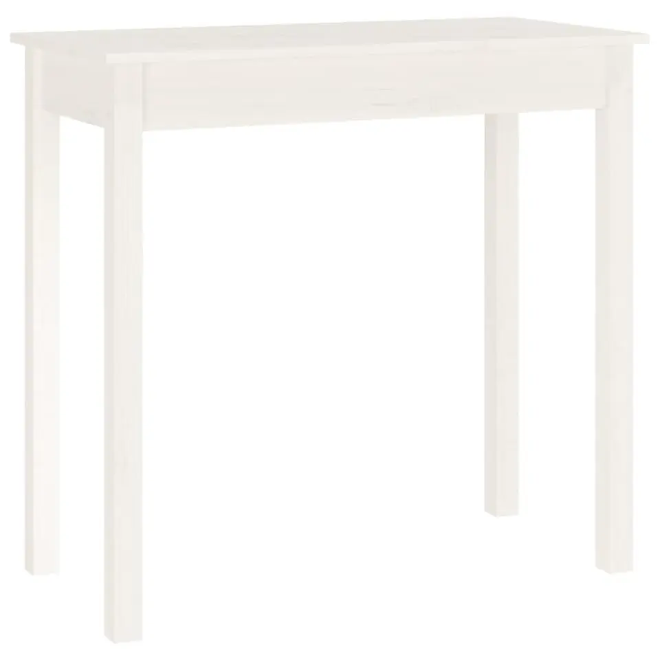 vidaXL - Wandtafel - Wit - Massief grenenhout - 80x40x75 cm