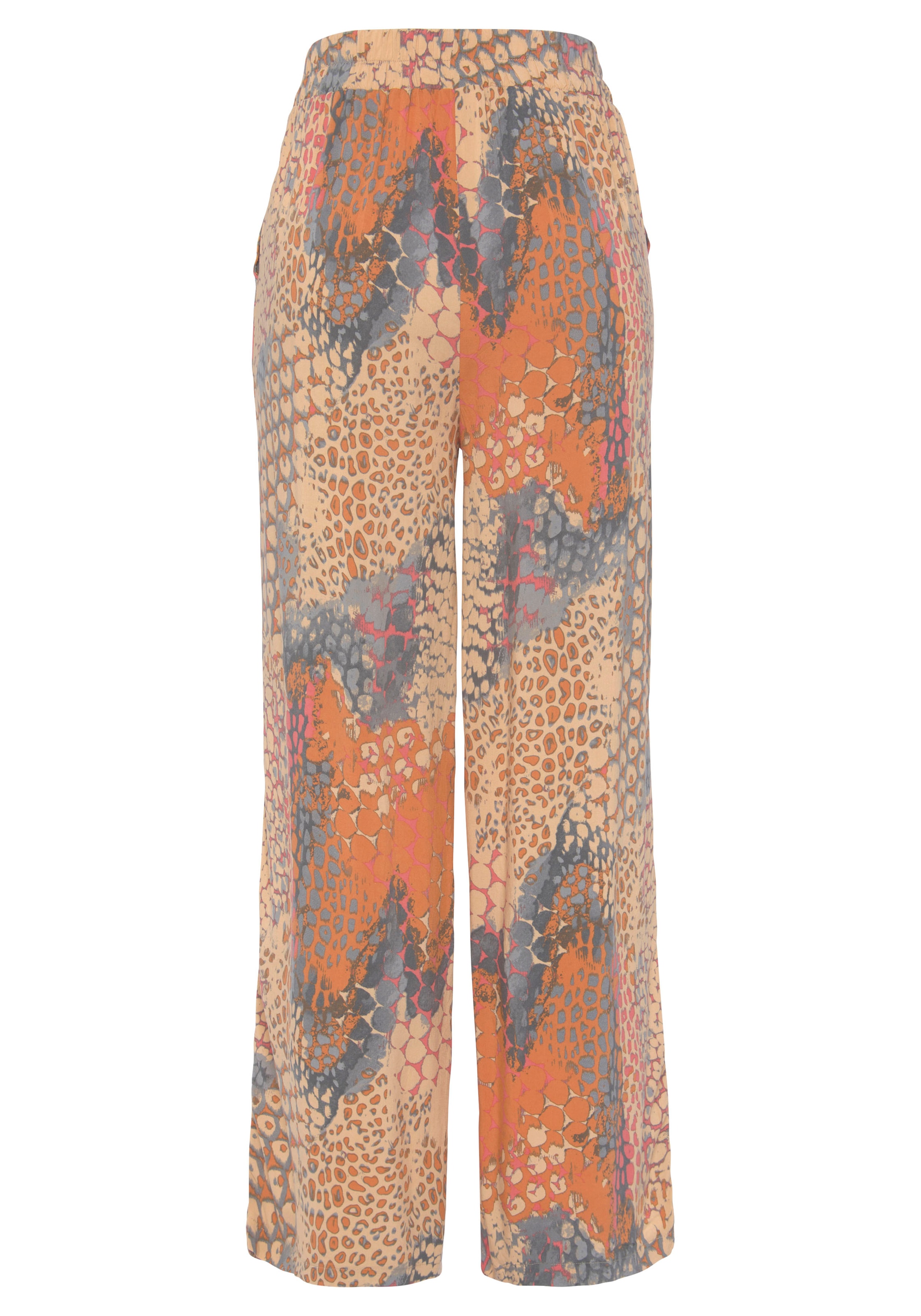 Buffalo Palazzohose  mit Animalprint und elastischem Bund, Schlupfhose, Stoffhose