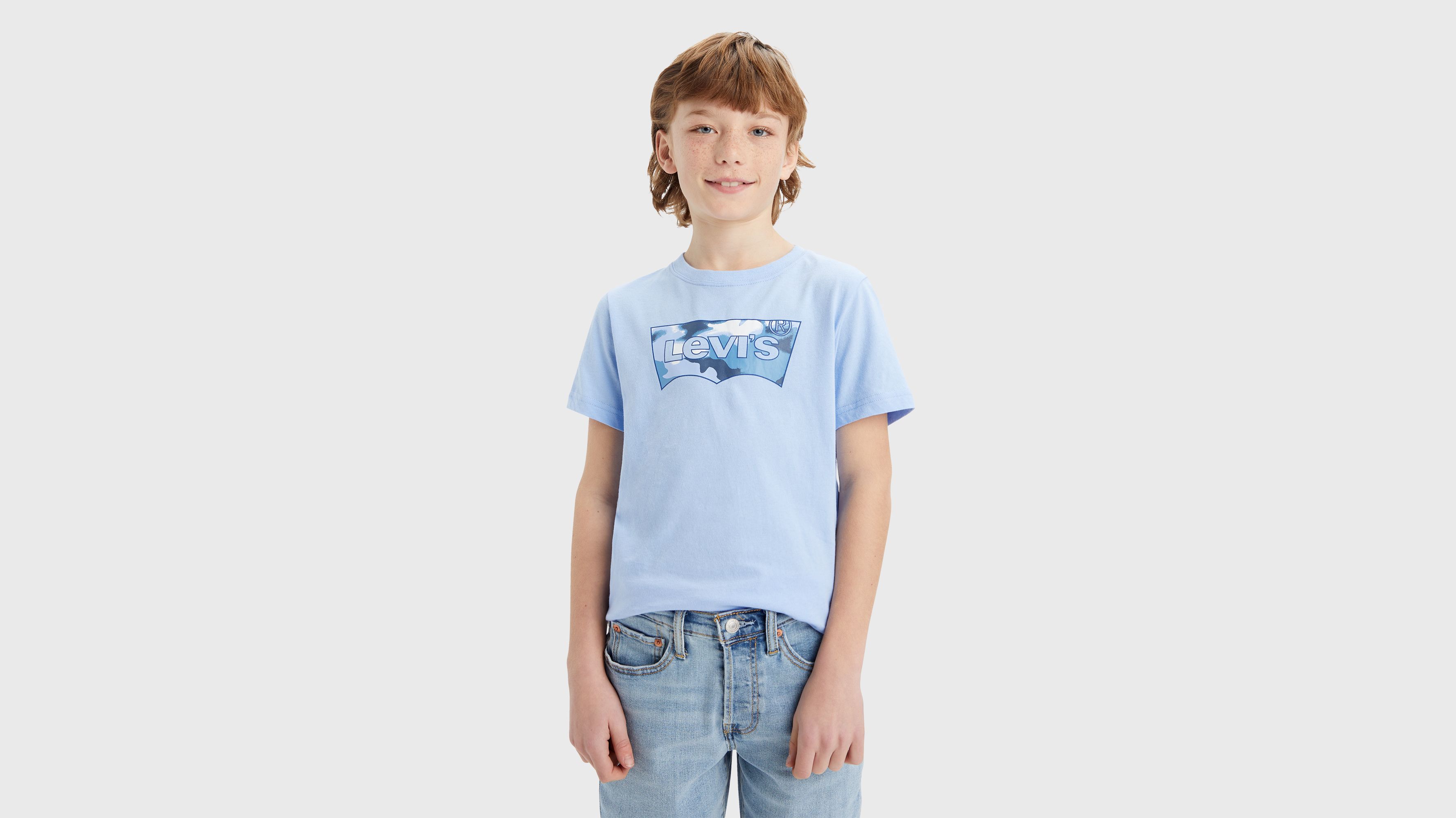 T-shirt Fill camouflage Batwing - Serenity - Bleu