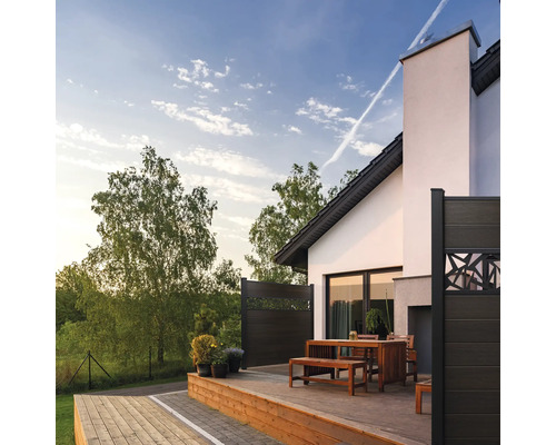 Design inzetstuk GroJa Flex Driehoek 179,5 x 25,5 cm antraciet