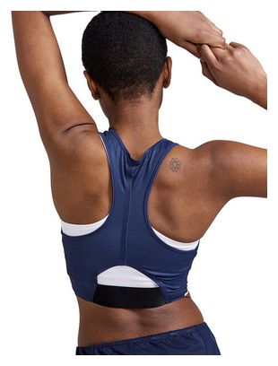 Brassière Femme Craft Pro Hypervent Cropped Bleu Blanc