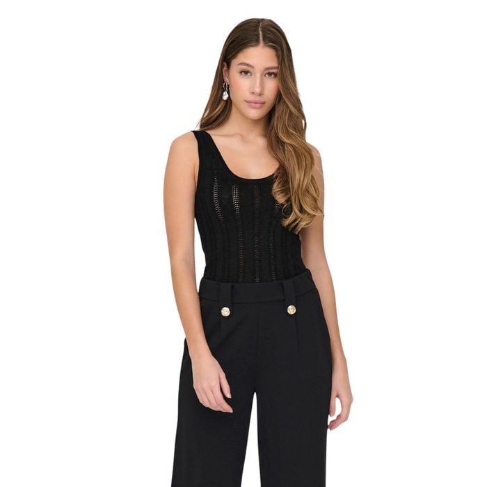 JDY Beauty SL Glitter Structured Knit Tanktop Dames