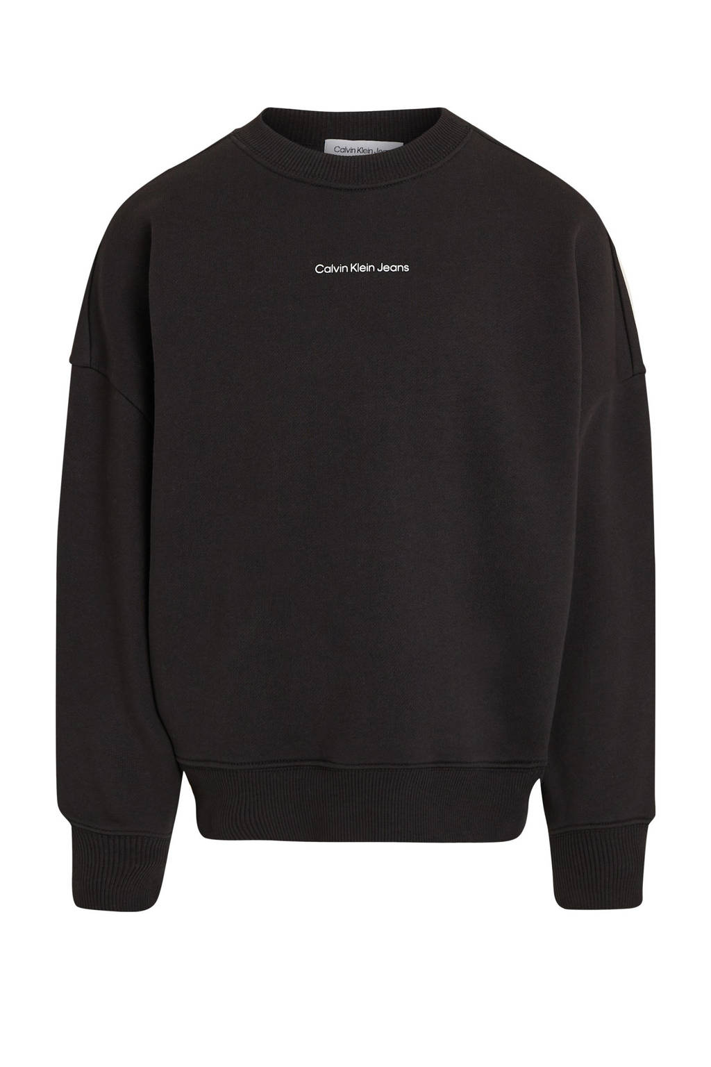 Calvin Klein sweater met backprint zwart