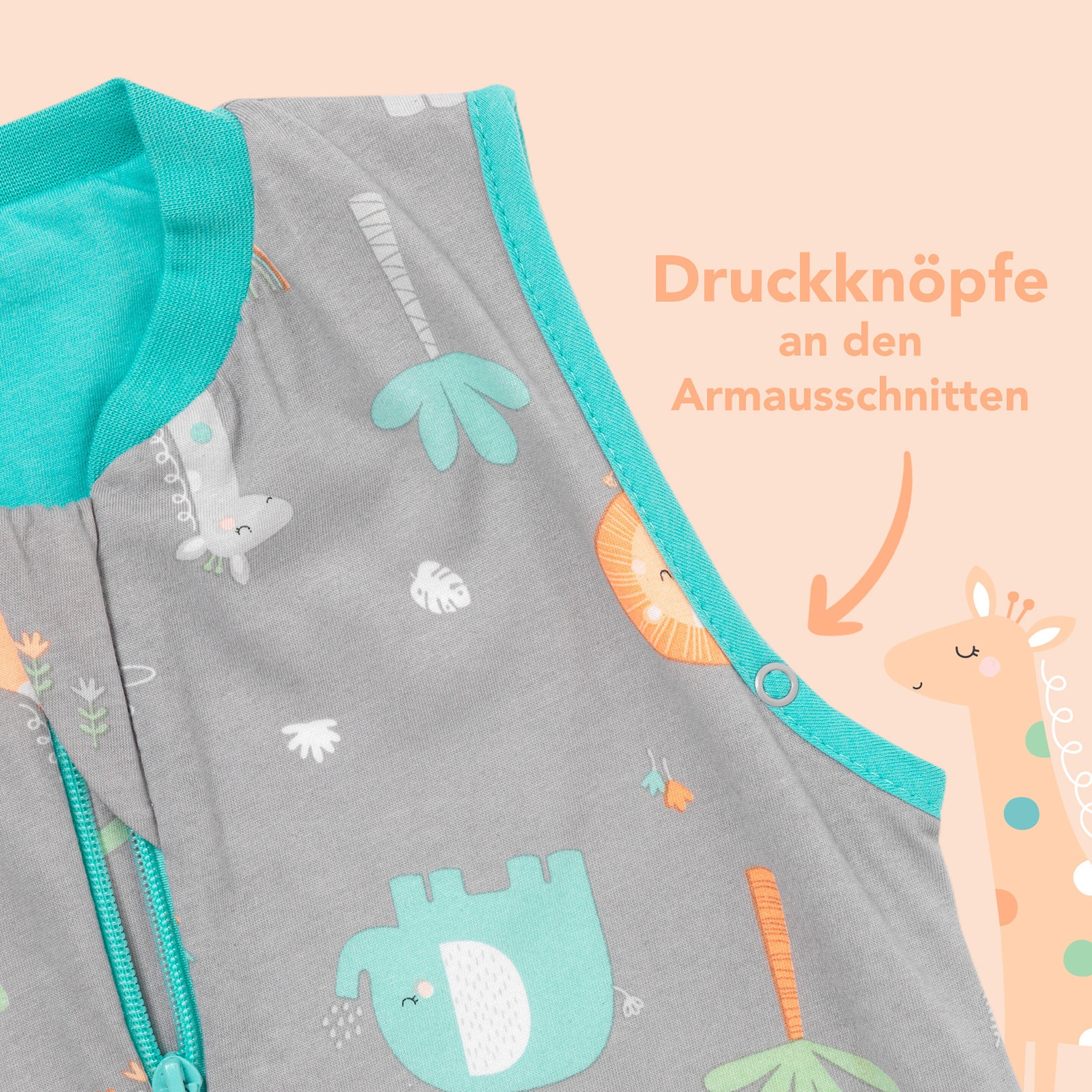 schlummersack Schlafsack mit Füßen 1.0 Tog Safari