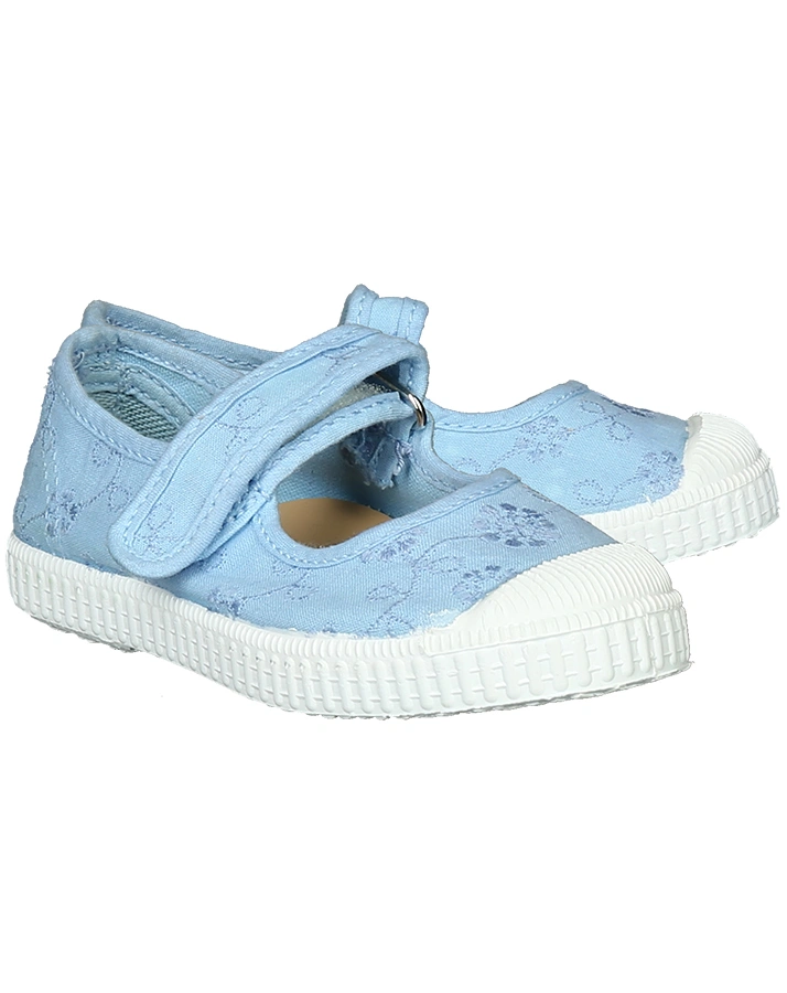 Klett-Stoffschuhe BORDADO TINTADO in hellblau