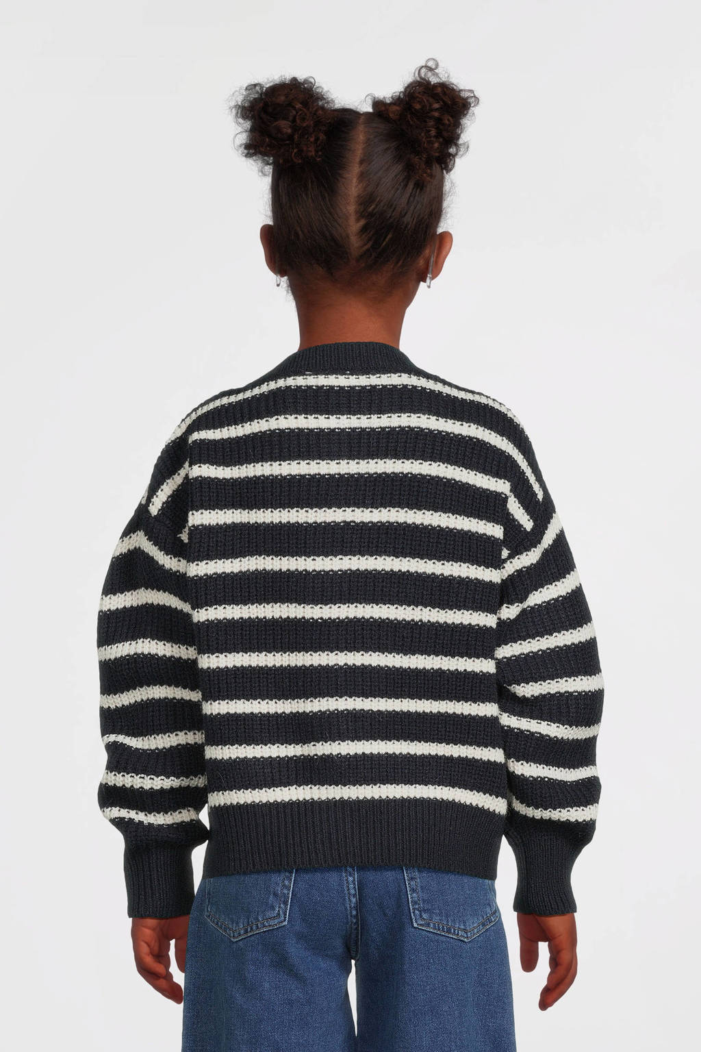 NAME IT gestreept vest NKFVERONJA donkerblauw/ecru
