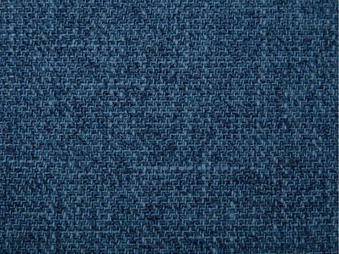 Fauteuil à bascule en tissu chiné bleu ELMINA II