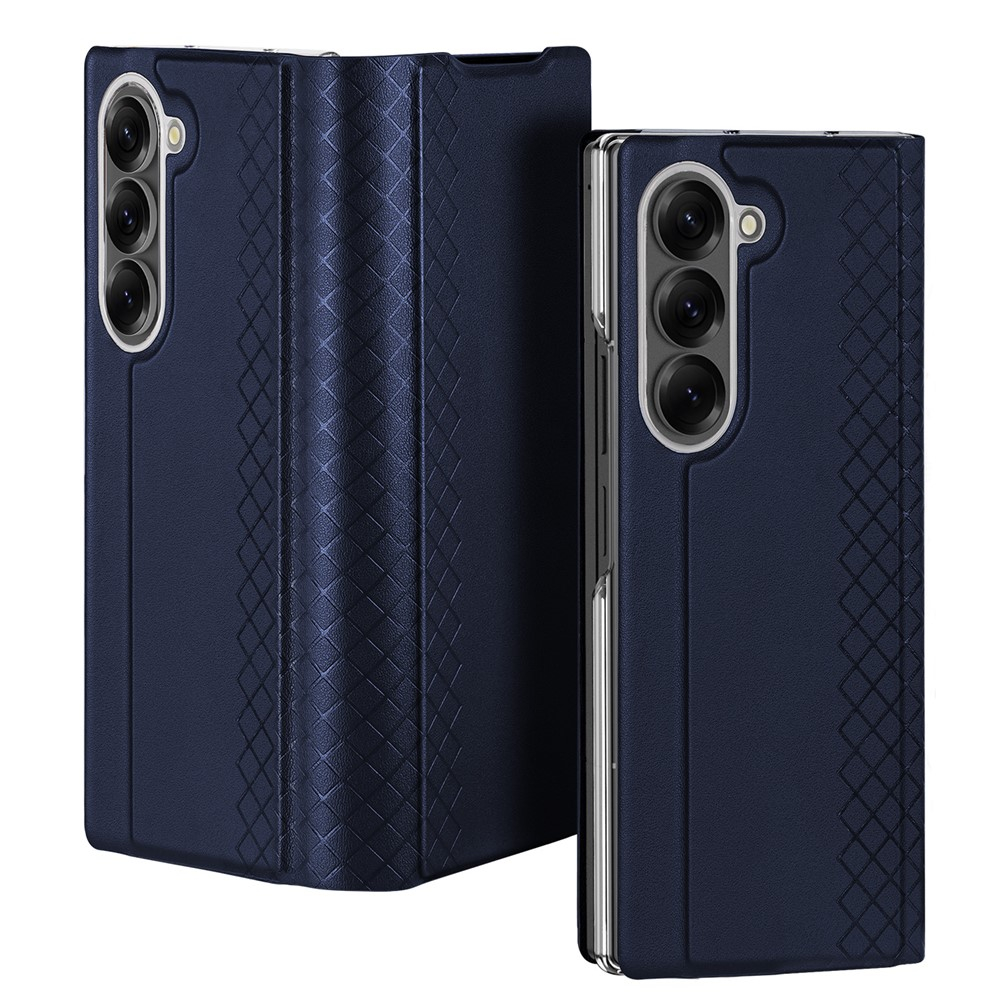 Samsung Galaxy Z Fold7 Wallet Cover Leder Tasche mit Aufstellfunktion - Dunkelblau