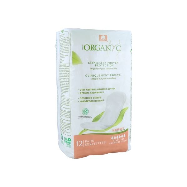 Organyc Pensos Higiénicos Pós-parto 12 Unidades